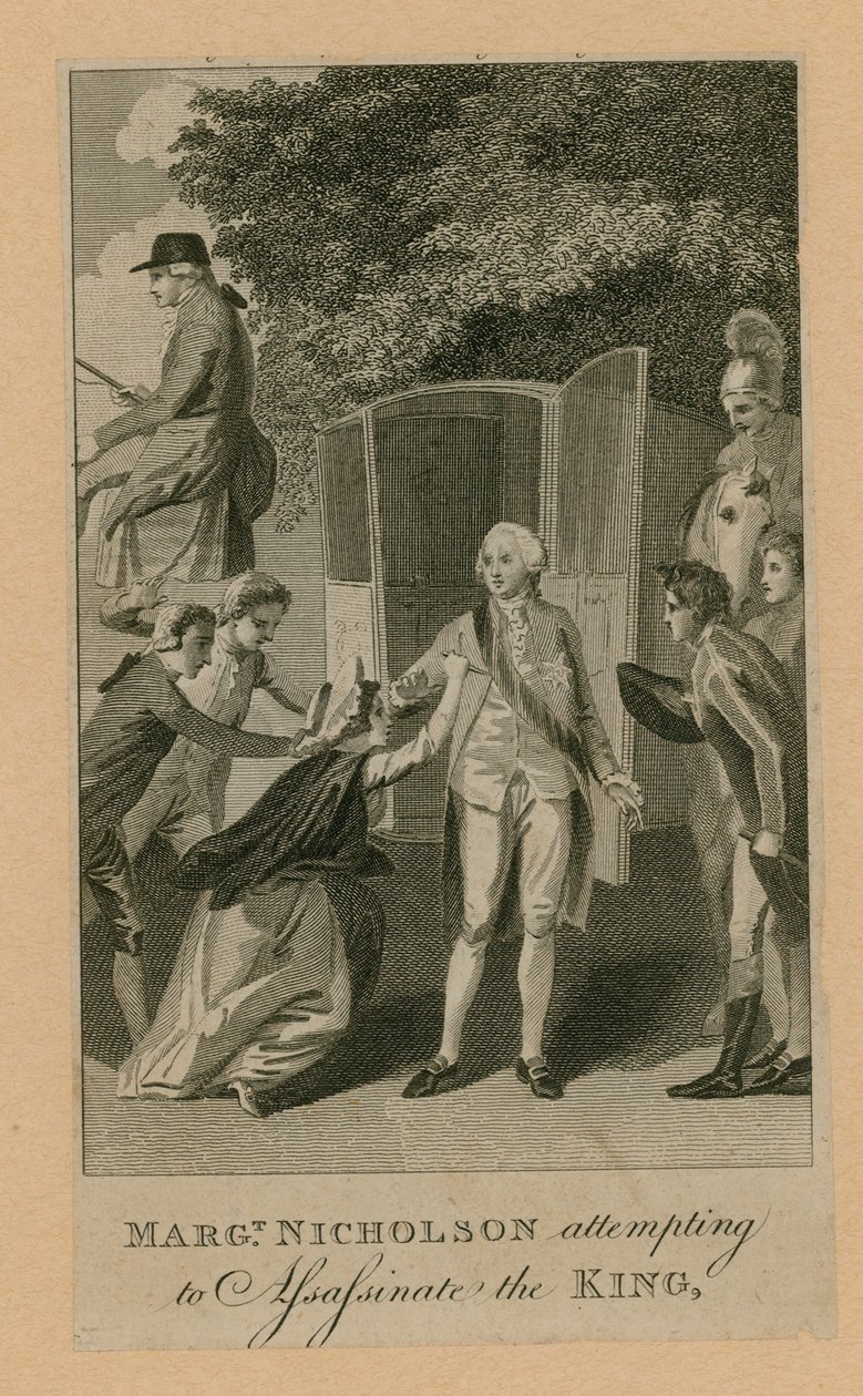 Margaret Nicholson Attempting to Assassinate the King by English School
