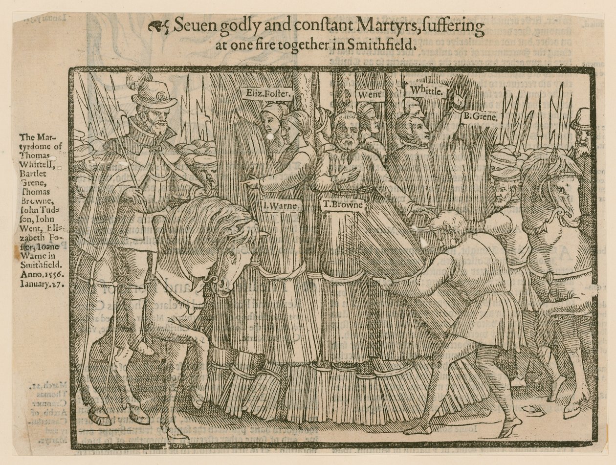 Martyrs Burned at Smithfield by English School