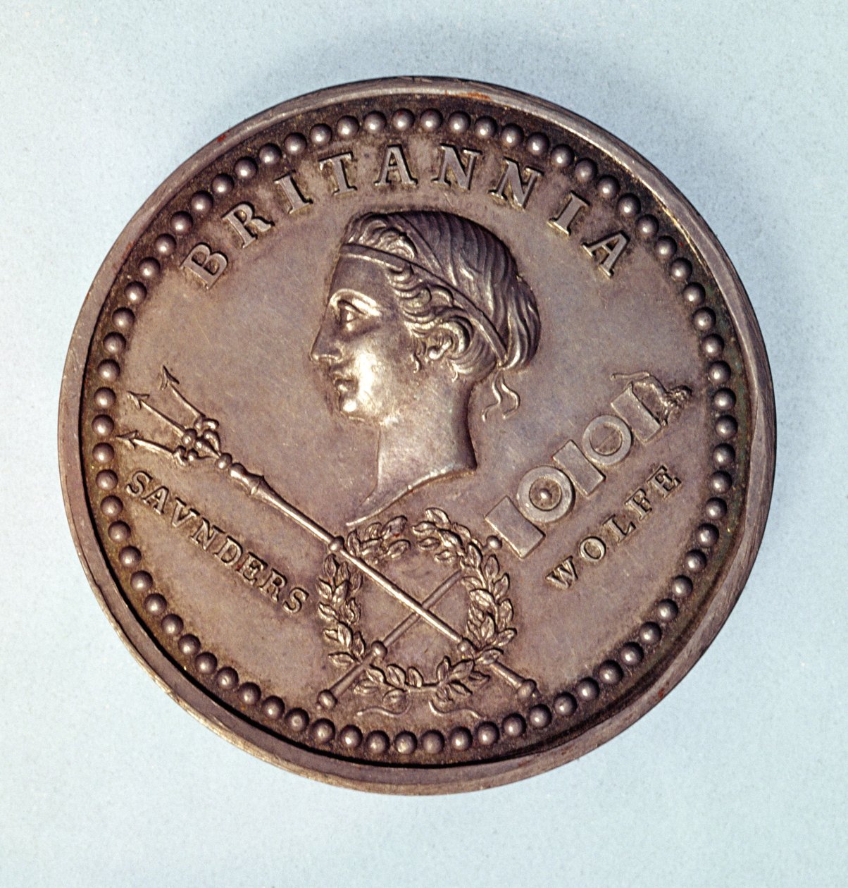 Medal commemorating the British capture of Quebec by English School