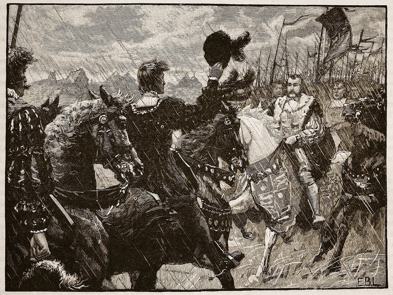 Meeting of Henry and the Emperor Maximilian, Illustration from Cassell