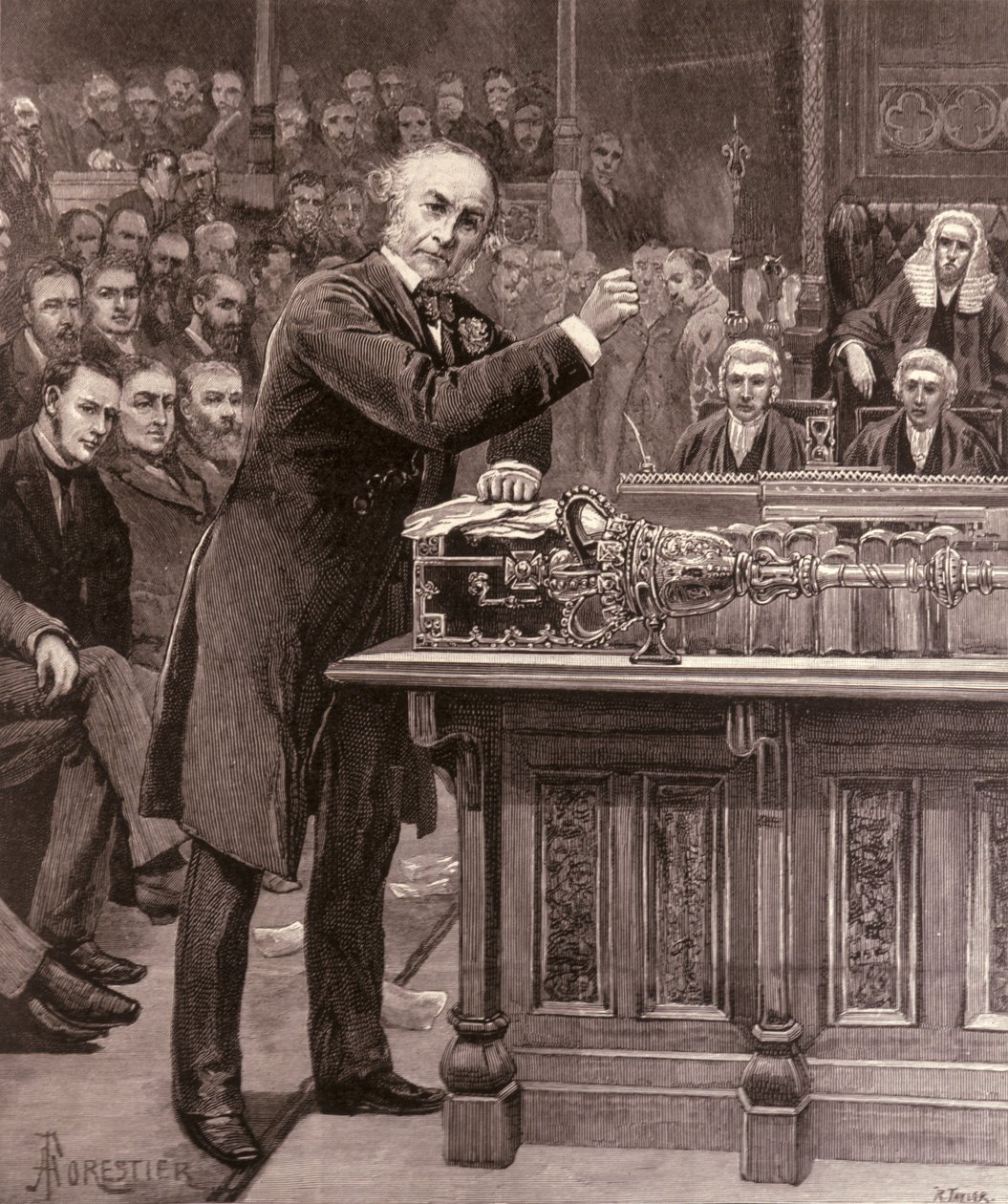 Mr. Gladstone Explaining to the House of Commons his Scheme for the Government of Ireland, from 
