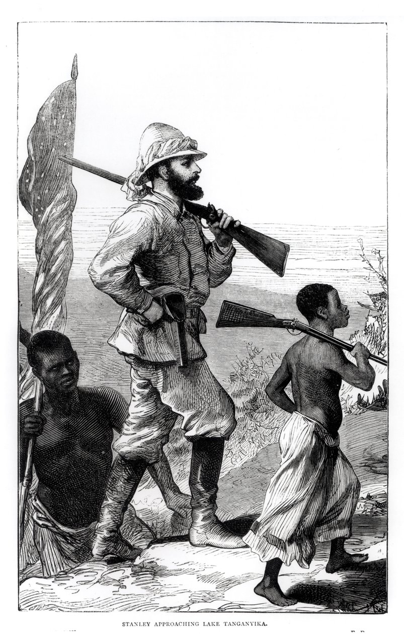 Mr. Henry Morton Stanley Approaching Lake Tanganyika by English School