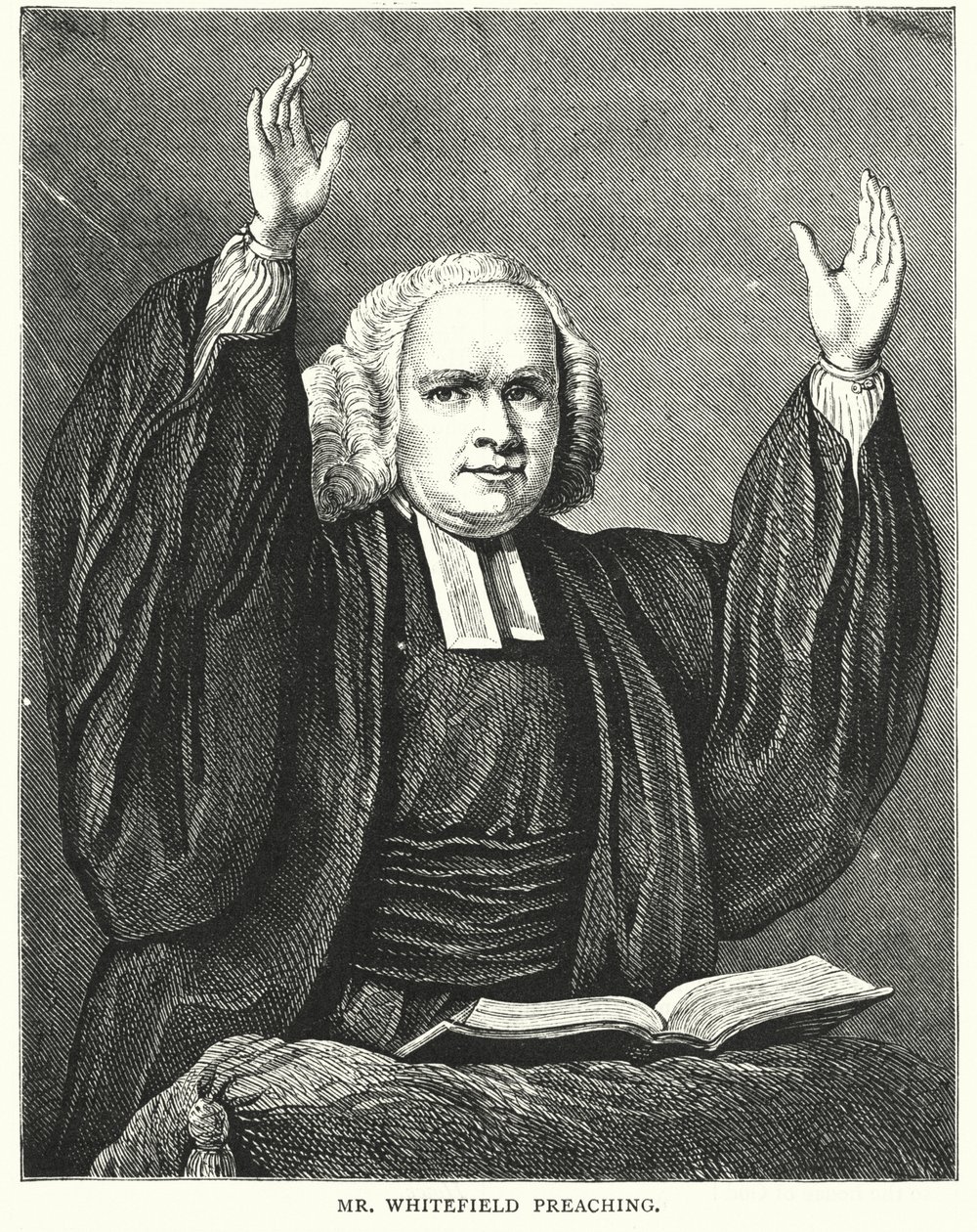 Mr Whitefield Preaching by English School