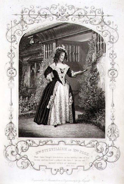 Mrs Fitzwilliam as Mrs Page, Act II Scene 1, in 