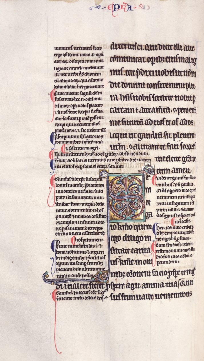 Page from a Glossed Copy of the New Testament by English School
