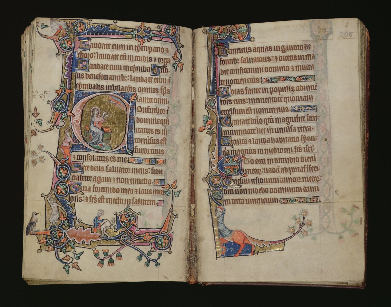 Isaiah Praying, Historiated Initial from the Macclesfield Psalter, Use of Sarum, East Anglia, c.1330 by English School