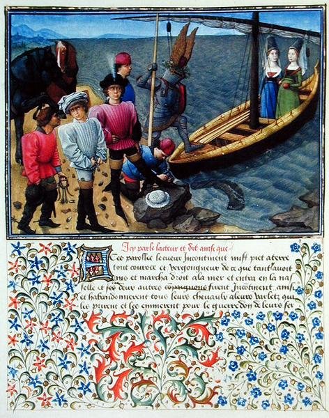Heart, Desire and Generosity embark, in the early afternoon, on the boat the belongs to Fiance and Expectation, facsimile edition of 