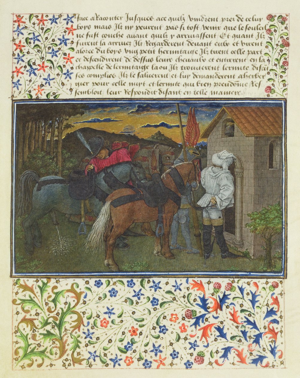 Heart, Desire and Generosity, late in the evening, in front of the Hermit