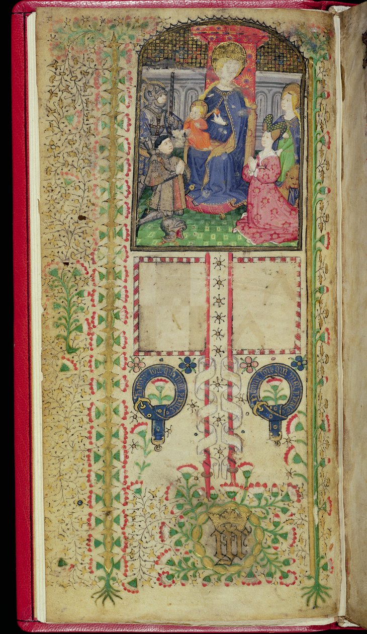 Dedication page from a Book of Hours belonging to Margaret Beauchamp, c.1424 by English School