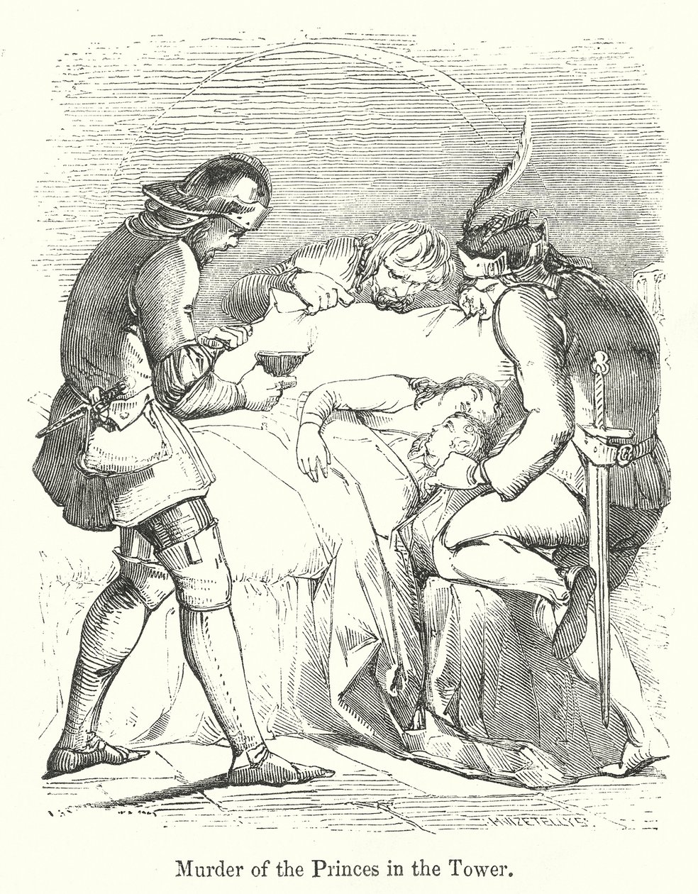 Murder of the Princes in the Tower by English School