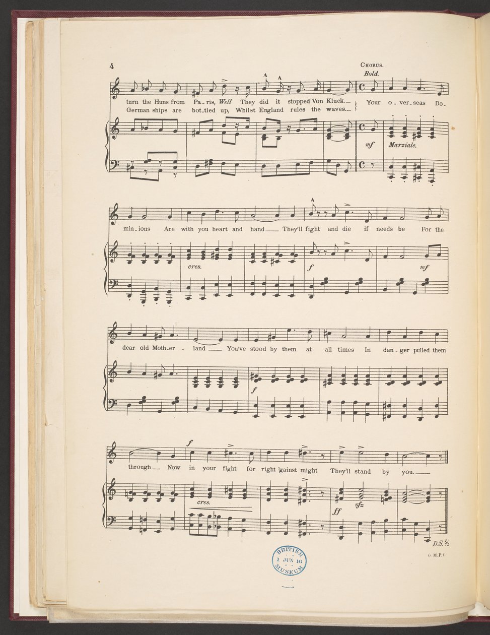 Music score of song 