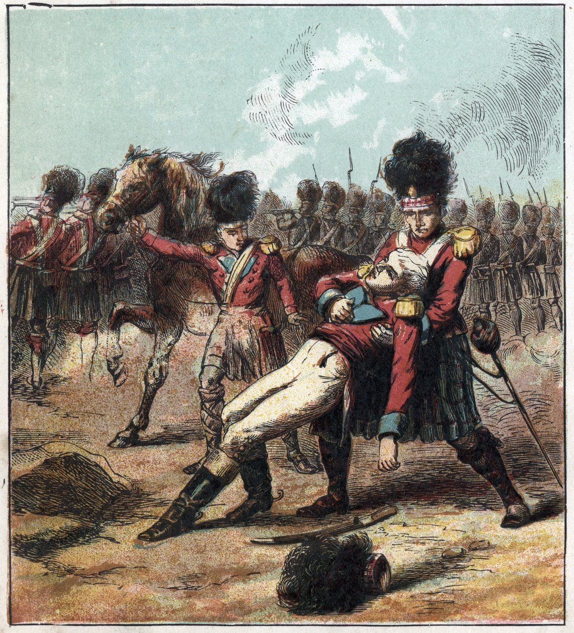 Napoleonic War: Campaign (Expedition) of Egypt (1798-1801): the troops of General Ralph Abercrombie (Abercromby) (1734-1801) defeated those of the French General Menou (1750-1810) at Canope but he died there on 21/03/1801. 