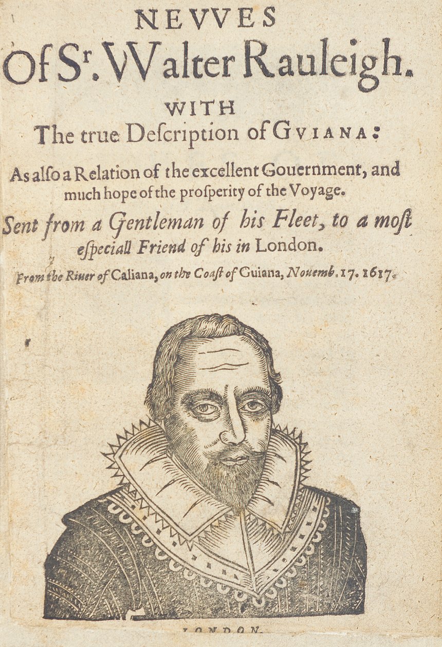 News of Sir Walter Raleigh by English School