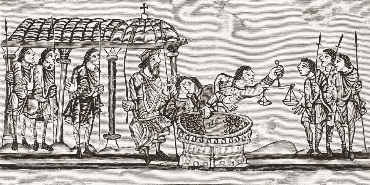 Officers Receiving and Weighing Coins at the Exchequer 1130-74, from 