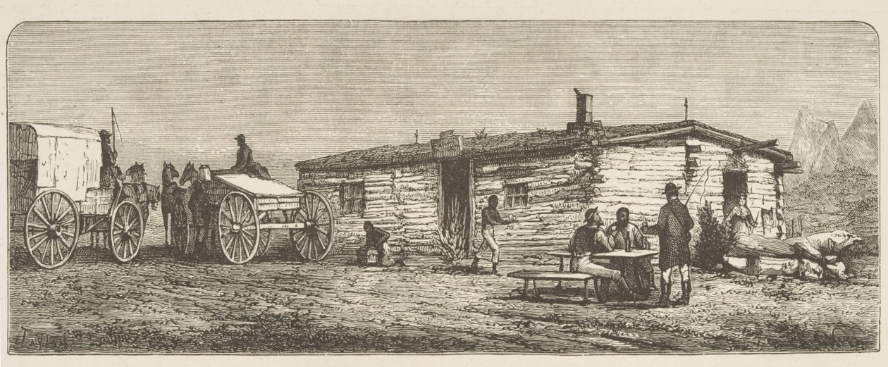 Old Post Station near Denver by English School
