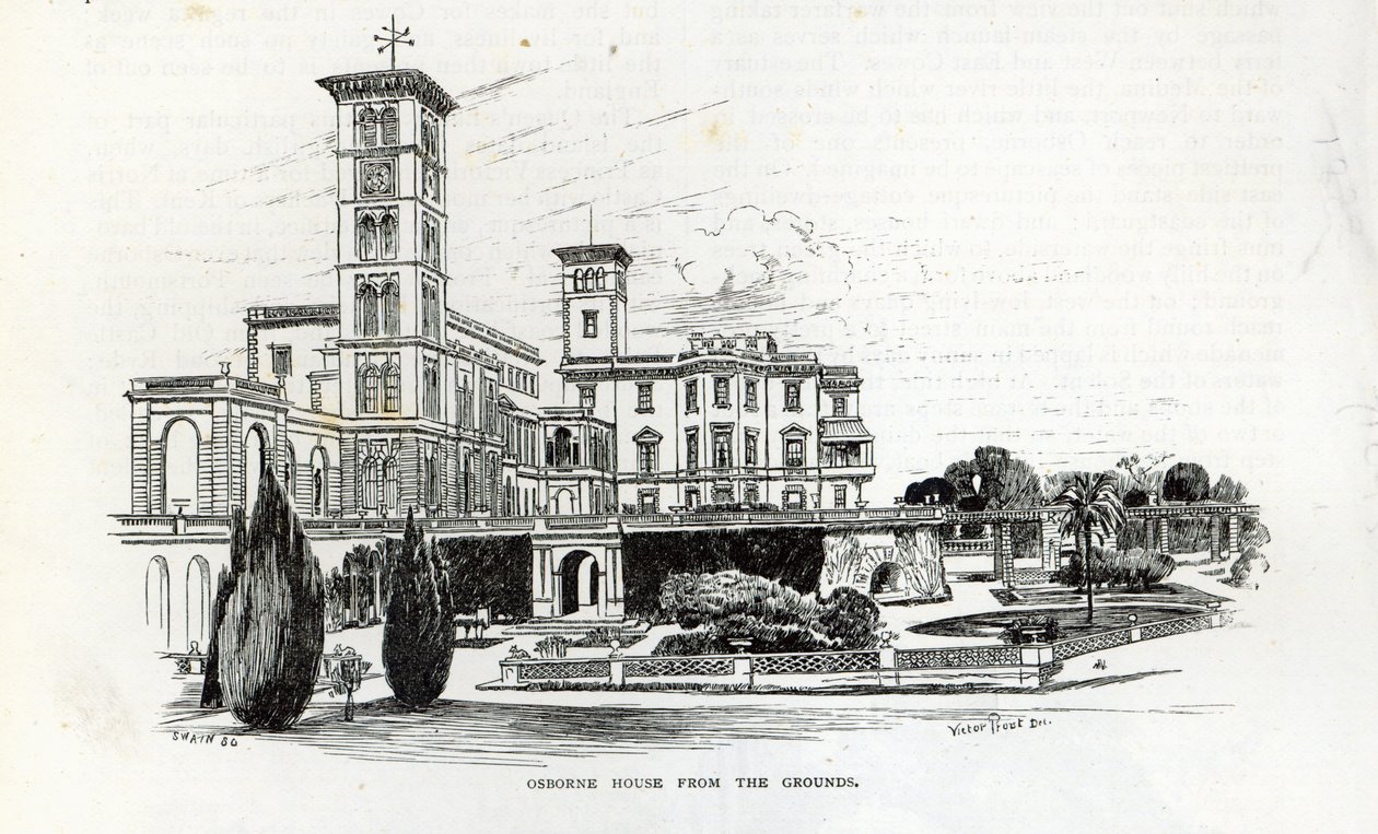 Osborne House from the Grounds, from 