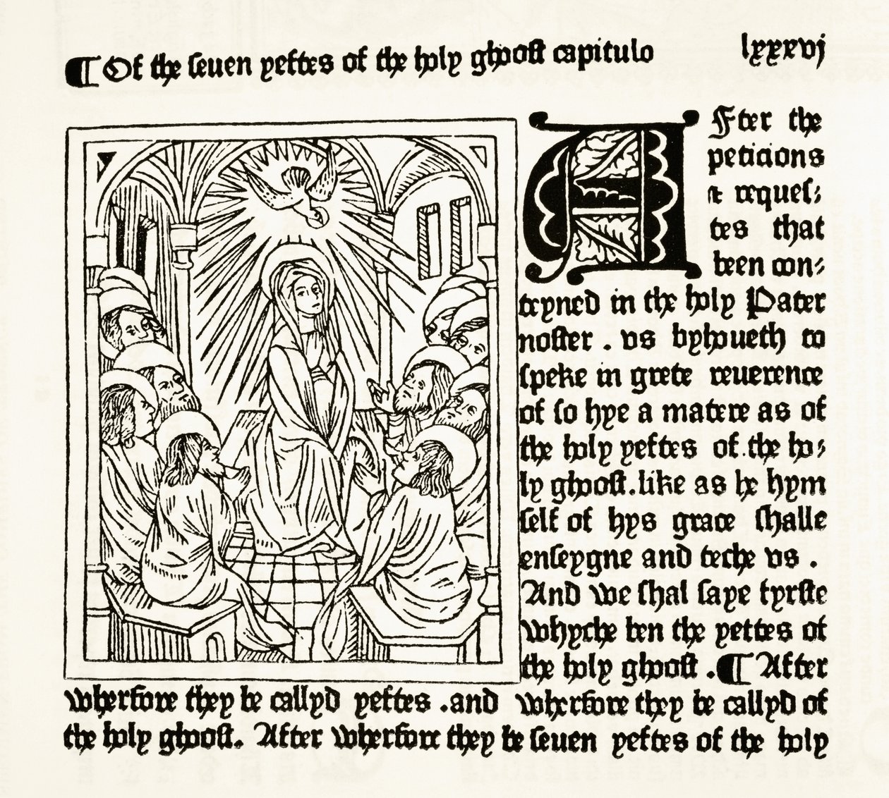 Page from The Royal Book printed by William Caxton in 1484 by English School
