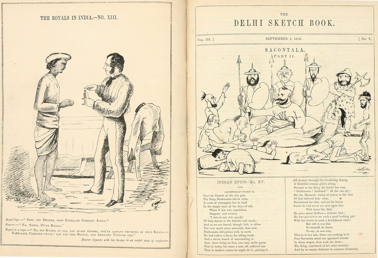 Pages from The Delhi Sketchbook by English School