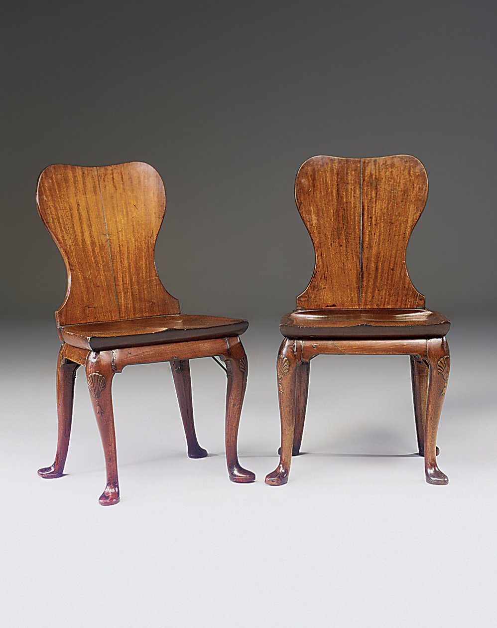 Pair of George II Hall Chairs, c.1730 by English School