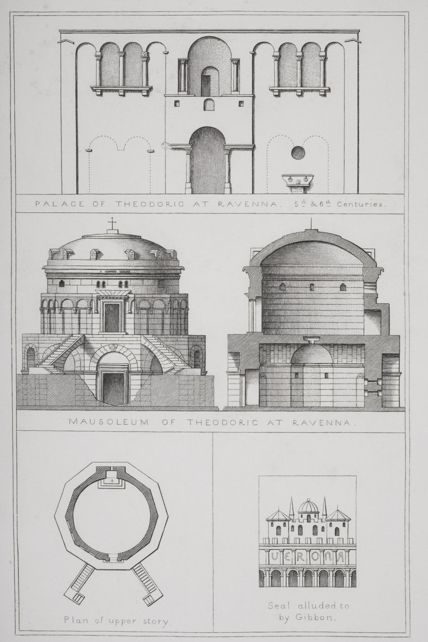 Palace and Mausoleum of Theodoric at Ravenna, from Agincourt