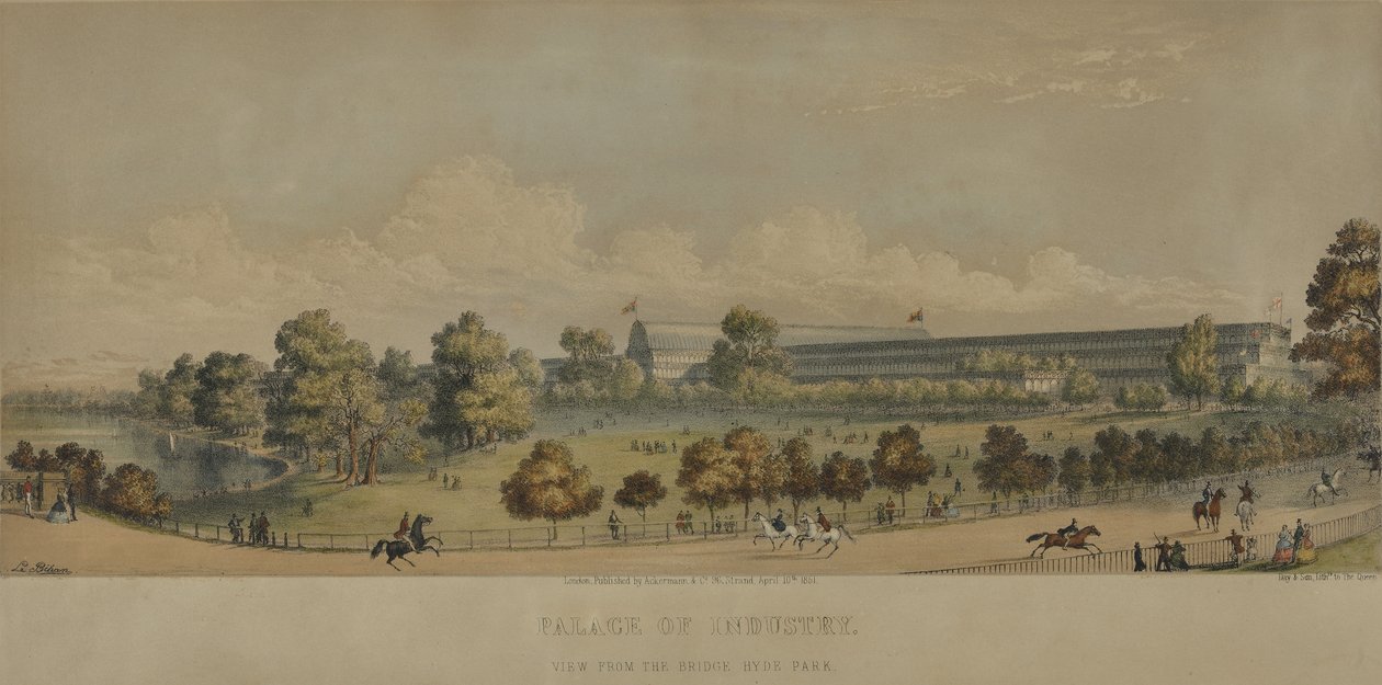 Palace of Industry; View from the Bridge, Hyde Park by English School
