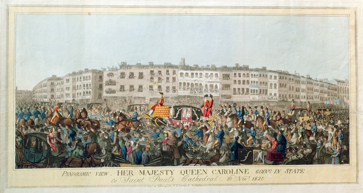 Panoramic View. Her Majesty Queen Caroline Going in State to St. Paul