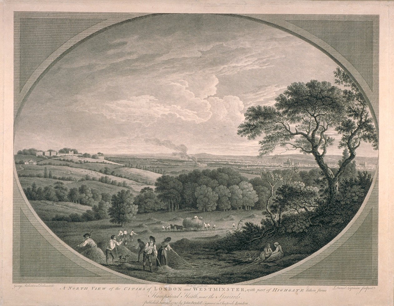 Pastoral View of Cities of Westminster with Part of Highgate, 1780 by English School
