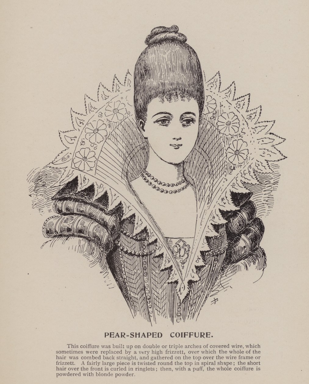 Pear-Shaped Coiffure by English School