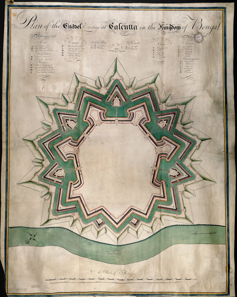 Plan of the Citadel of Calcutta and Fort William, the East India Company