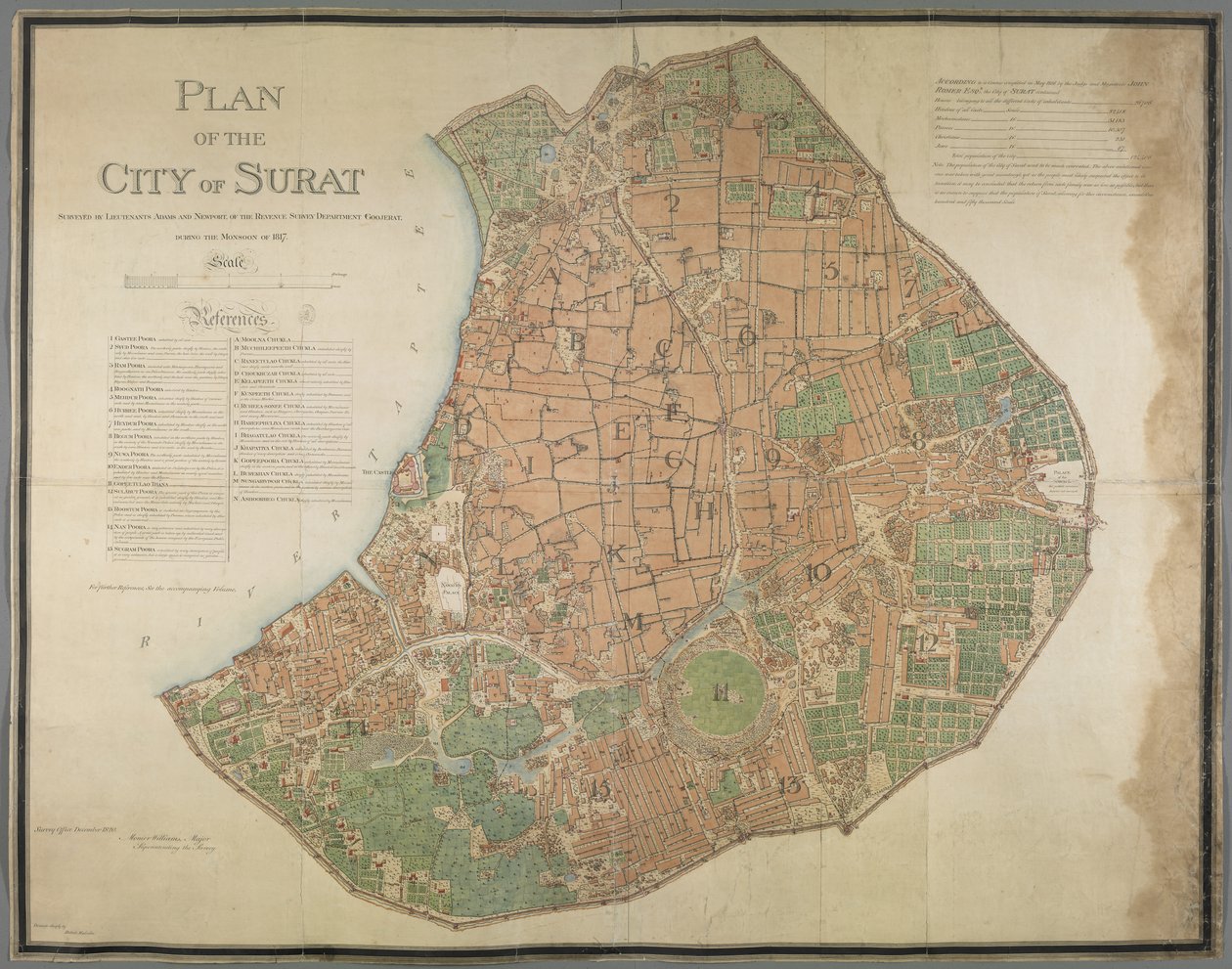 Plan of the City of Surat by English School