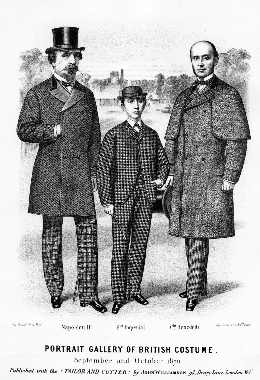 Portrait Gallery of British Costume, published with the Tailor and Cutter, 1870 by English School