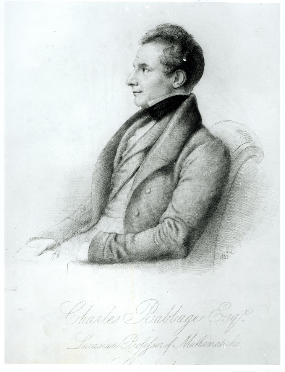 Portrait of Charles Babbage 1832 by English School