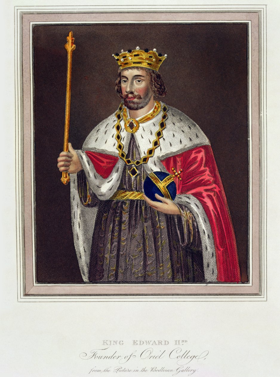 Portrait of King Edward II Founder of Oriel College, after a painting in the Bodleian Library by English School