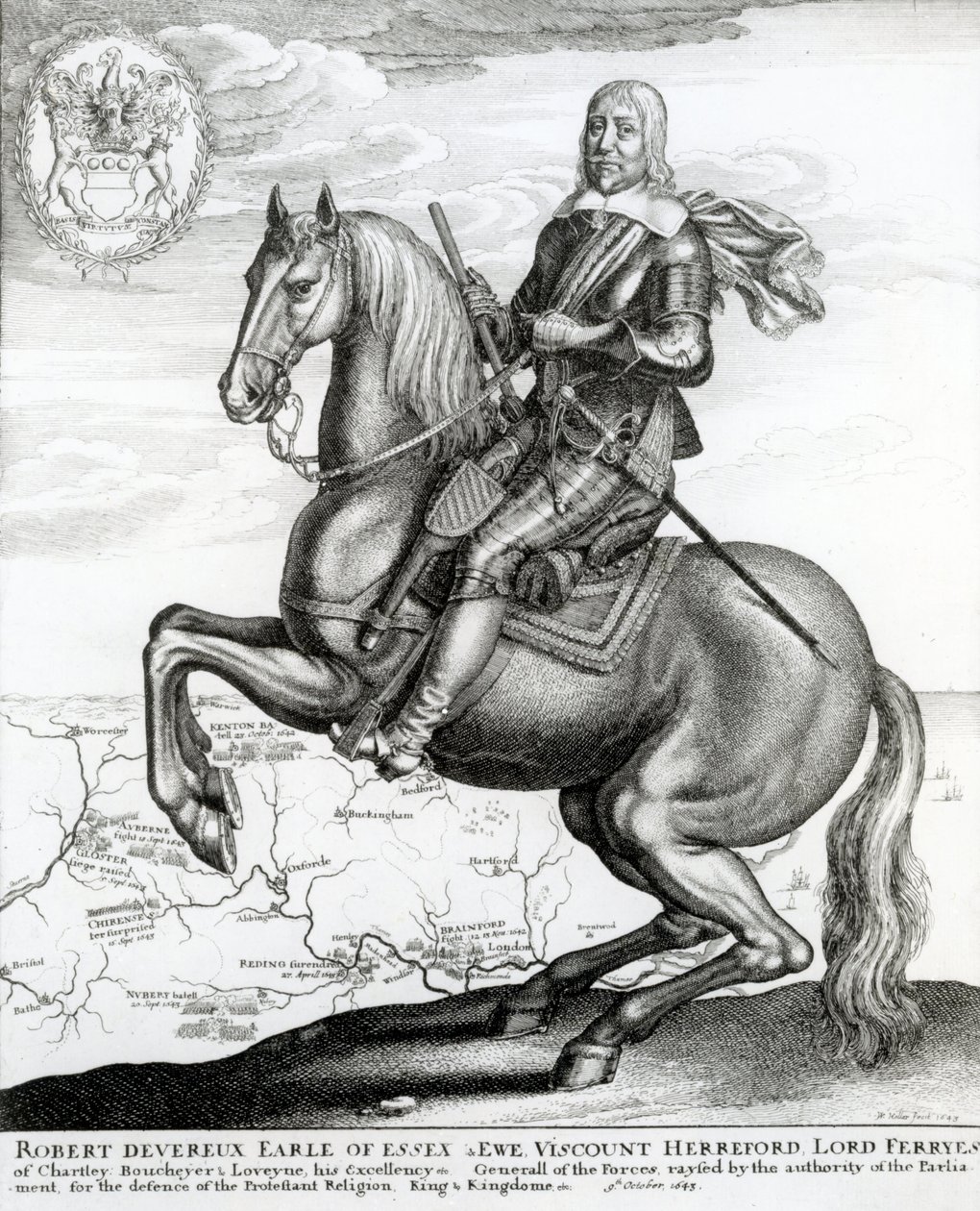 Portrait of Robert Devereux on Horseback by English School