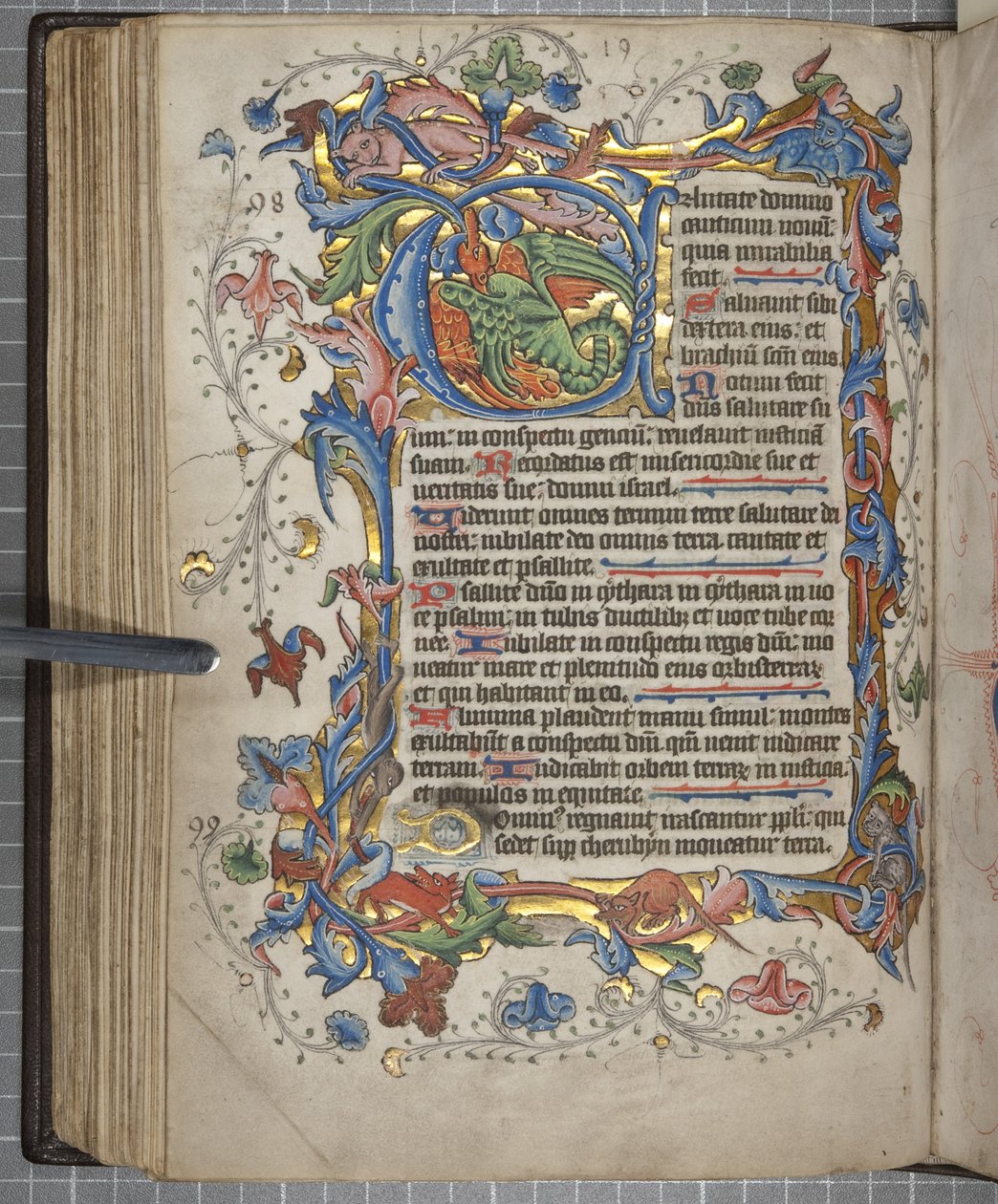 Psalter with Sarum Use Calendar, Fol 72 Verso, c.1425-75 by English School