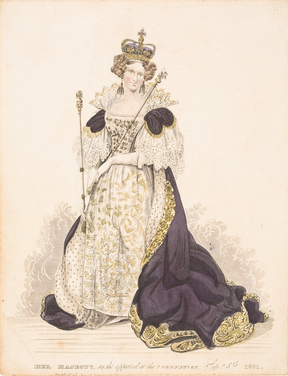Queen Adelaide in her Coronation Robes by English School