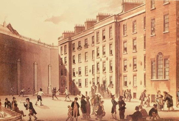 Racquets at the Fleet Prison, illustration from 