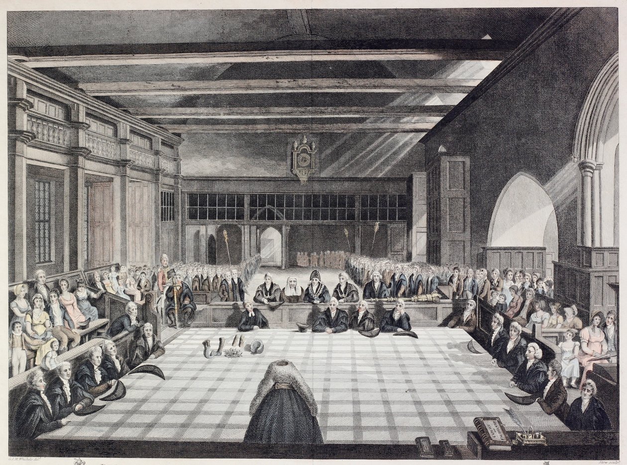Representation of the ceremony of presenting the sheriffs of London by English School
