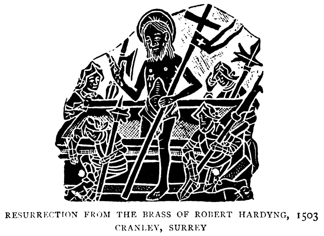 Resurrection from the Brass of Robert Hardyng by English School