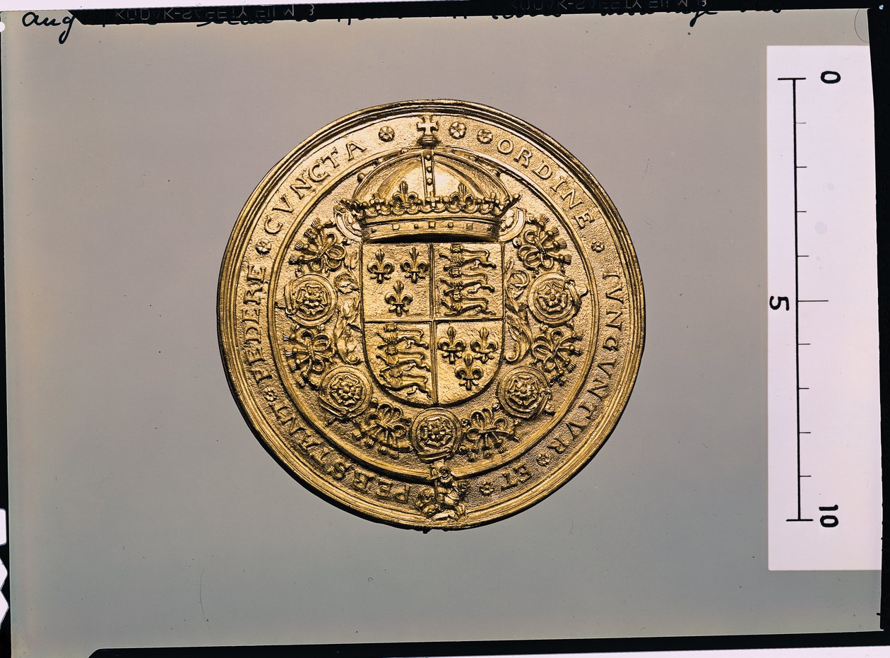 Reverse of the seal of Henry VIII by English School