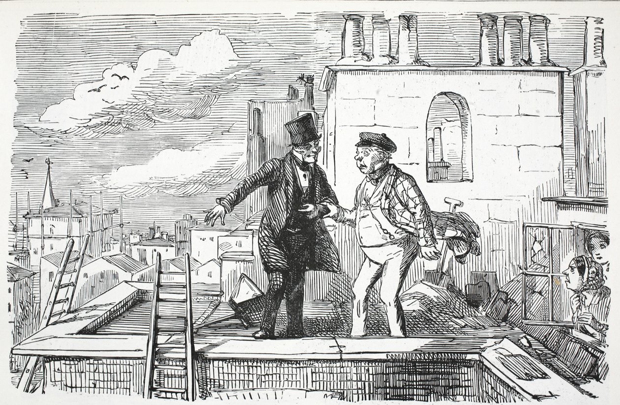 Rooftops, Illustration from Punch by English School