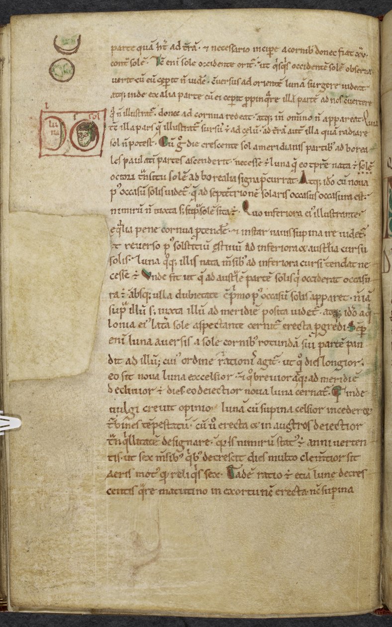 Marginal Drawings of the Sun and Moon. De Temporum Ratione. Bede the Venerable. Miscellany of Works on Computus and Astronomy. 11th-12th Century by English School