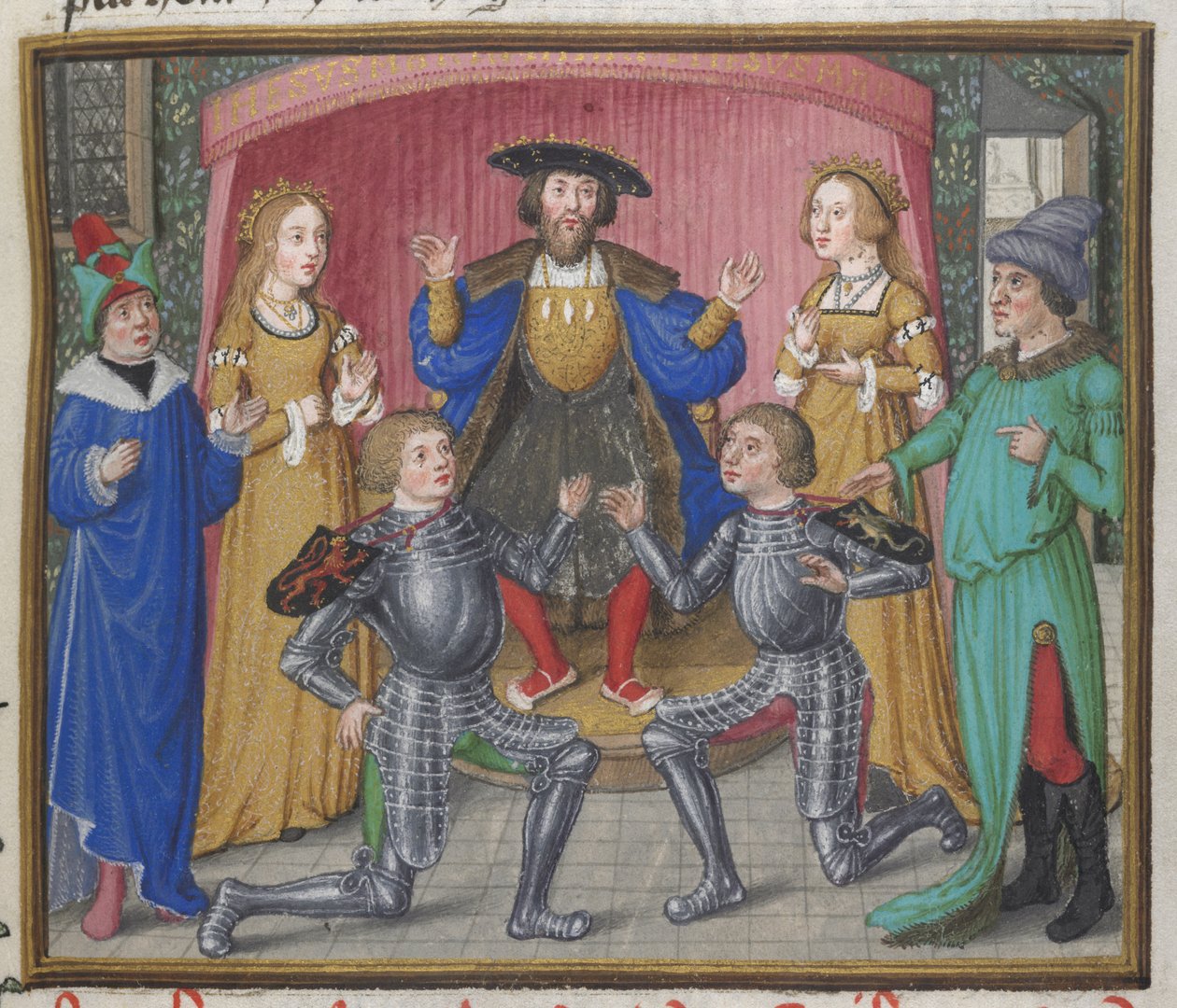 Polynices and Tydeus reconciled, illustration from the 