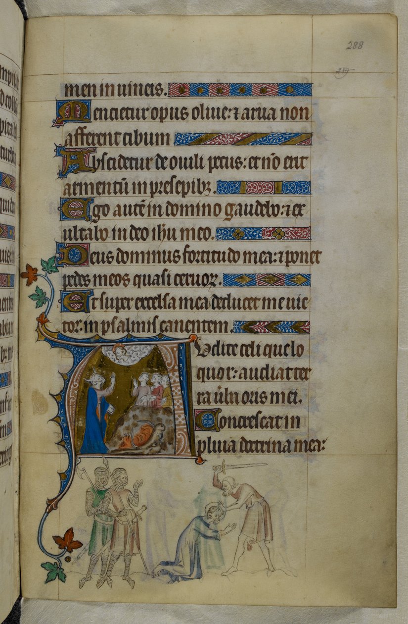 Royal MS 2 B VII f.288r, from The Queen Mary Psalter, c.1310-20 by English School