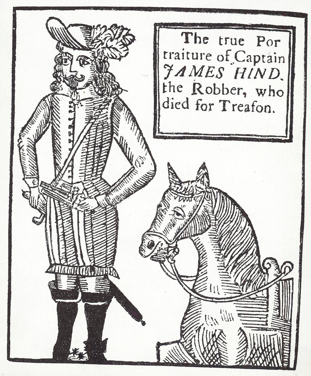 Royalist Highwayman James Hind (Engraving) by English School