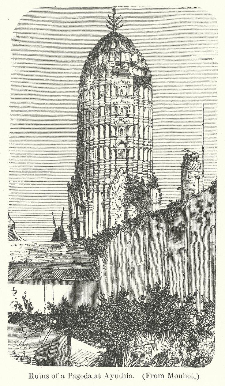 Ruins of a Pagoda at Ayuthia by English School