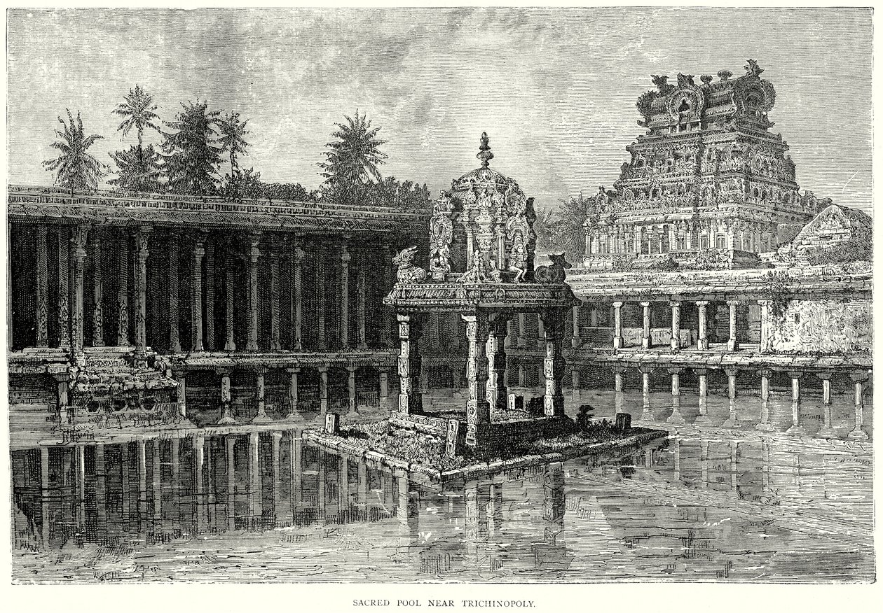 Sacred Pool near Trichinopoly by English School