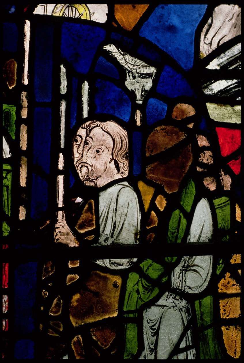 Saint Joseph, detail (north rose window) by English School