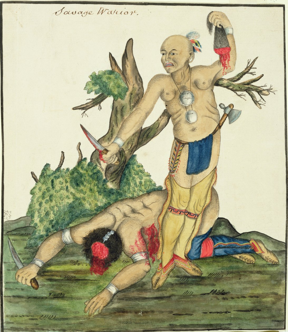 Savage Warrior by English School