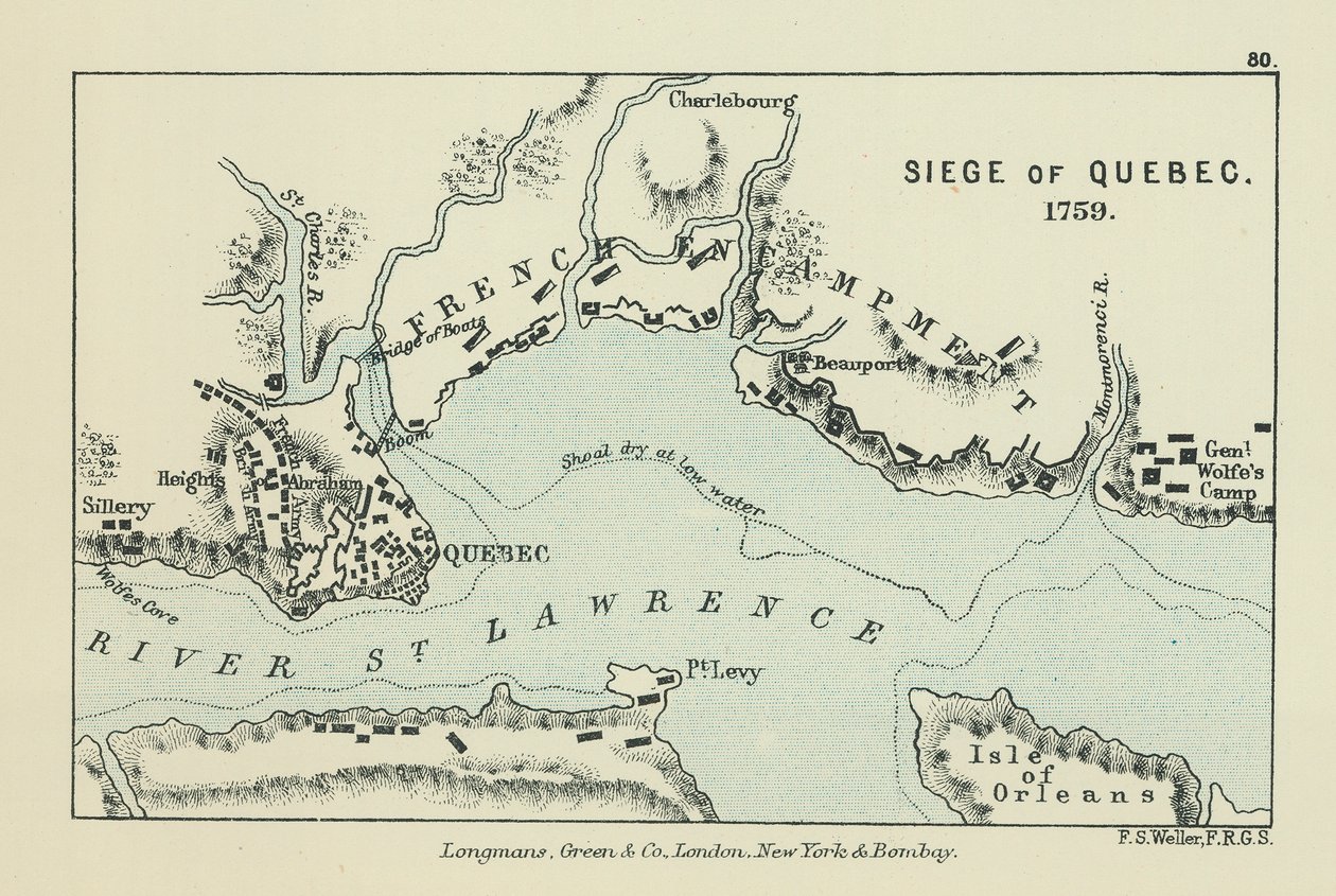 Siege of Quebec by English School